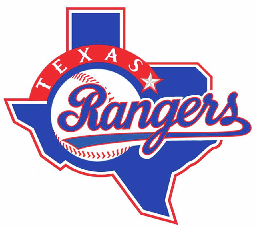 Texas Rangers Retro Digital Art by Michael Stout
