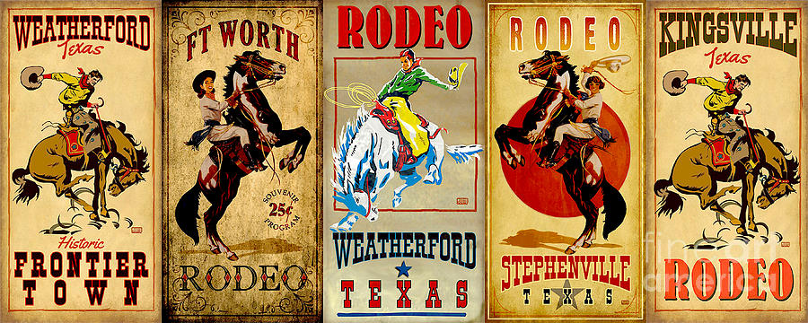 Texas Rodeos Digital Art by Steven Parker