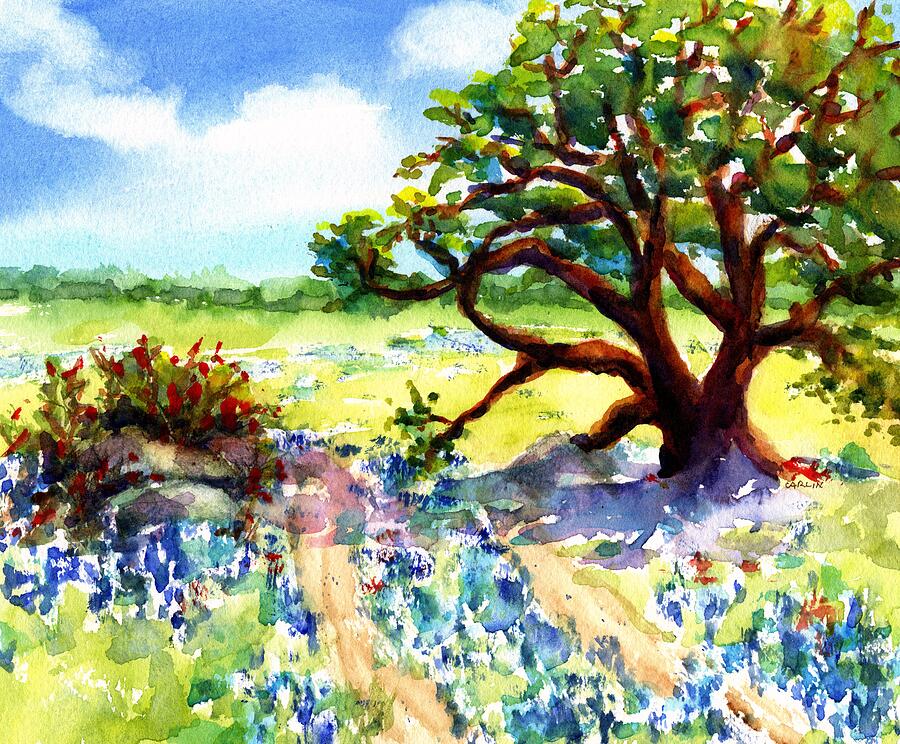 Texas Spring Painting by Carlin Blahnik CarlinArtWatercolor