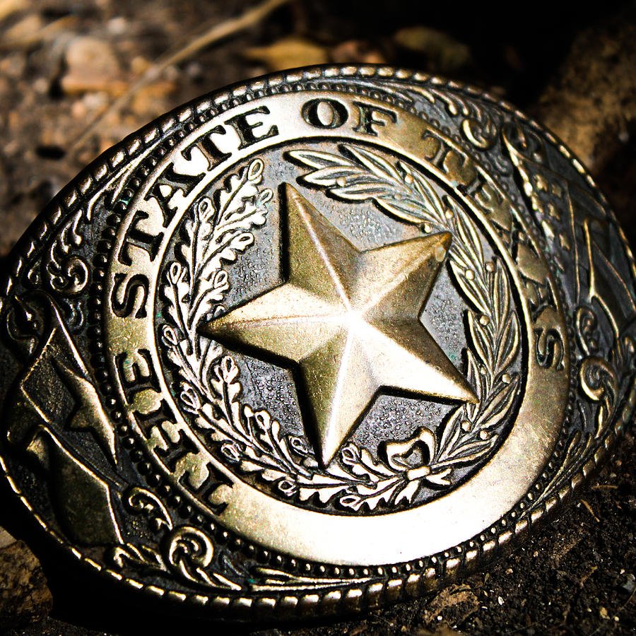 Texas State Seal Belt Buckle Photograph by W Craig Photography
