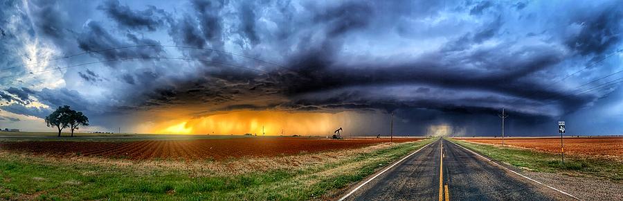 Landscape Photograph - Texas Stormy Sunset by Jerry Fletcher