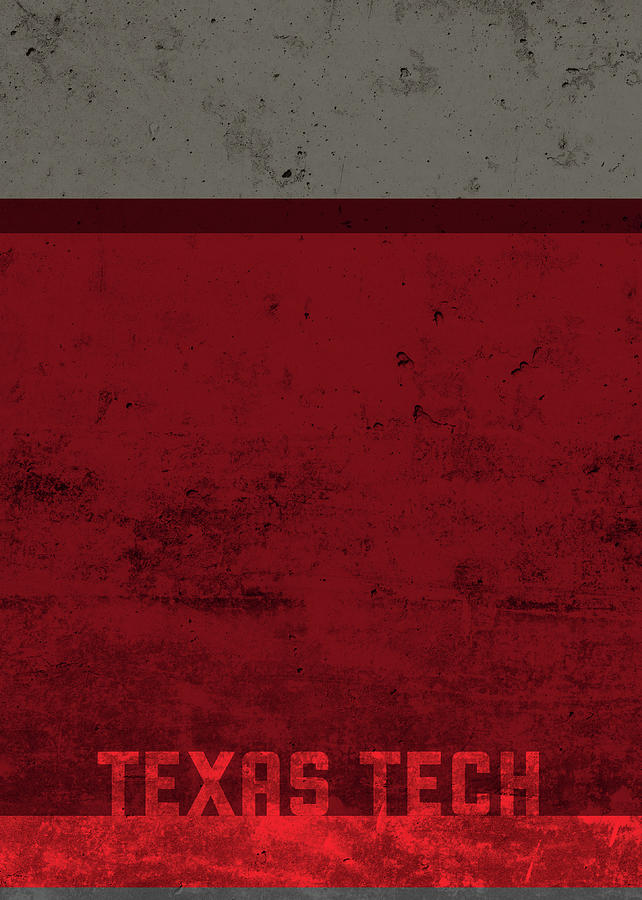 University Mixed Media - Texas Tech Team Colors College University Distressed Bold Series by Design Turnpike