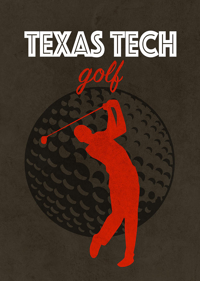 Texas Tech University Mixed Media - Texas Tech University College Golf Sports Vintage Poster by Design Turnpike