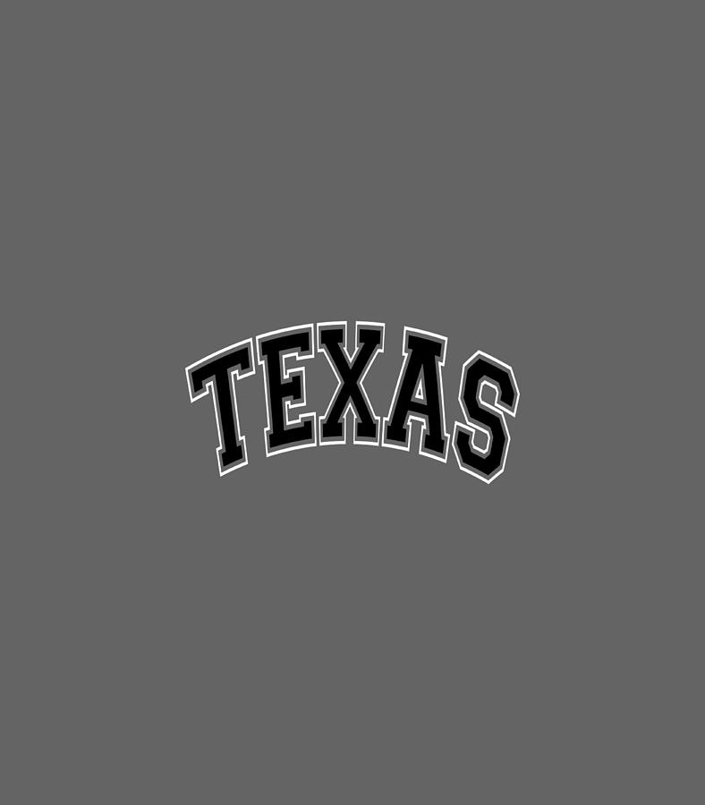 Texas Varsity Style Black Text Digital Art By Efrenm Brina Pixels
