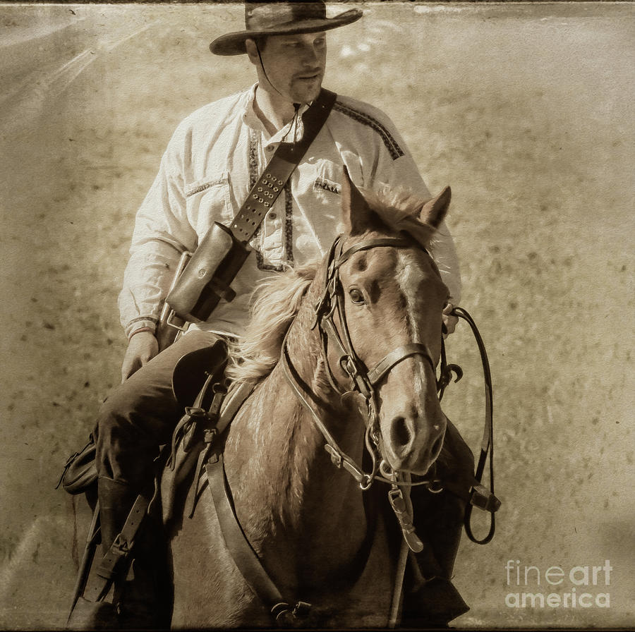 Texian Cavalry Mixed Media