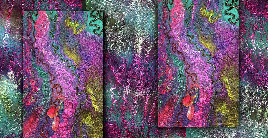 Textile Abstract Fantasy Mix Tapestry - Textile by Marina Shkolnik