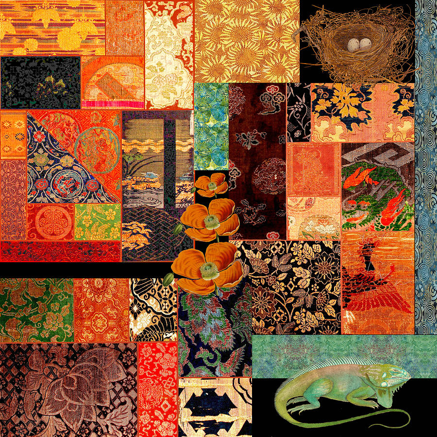 Textile Arts Big Square Sampler Mixed Media by Lorena Cassady