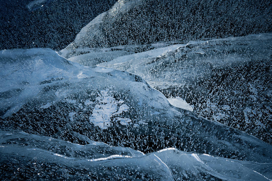 Texture Frozen Lake  Photograph by Julieta Belmont