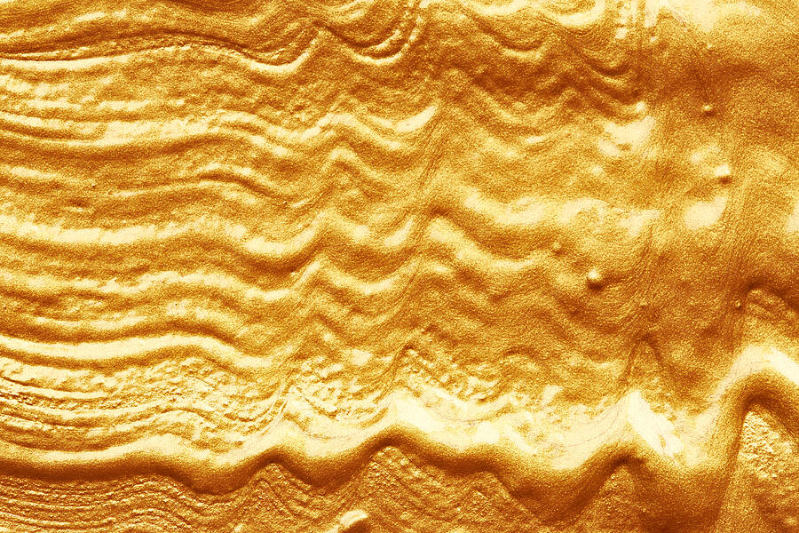 Texture of golden paint Photograph by Nik_Merkulov