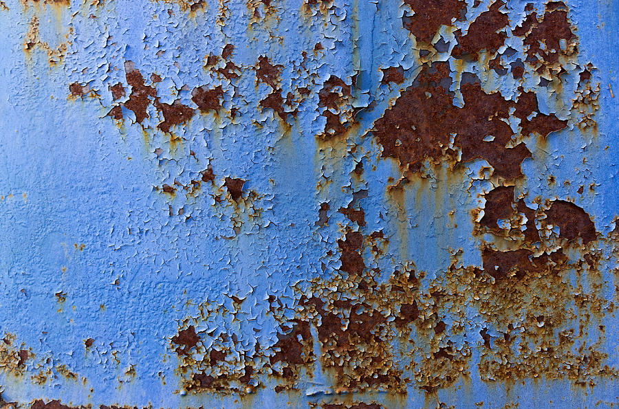 Texture of Metal and Blue Paint Photograph by Julien - Fine Art America