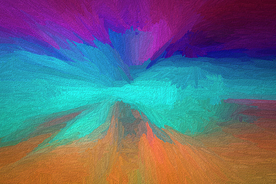 Texture Rainbow Print Digital Art by Bill Posner