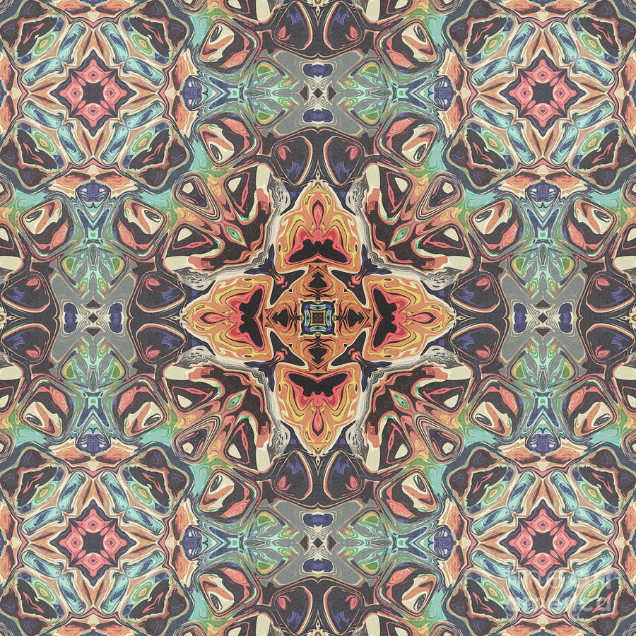 Textured Mandala Digital Art by Phil Perkins