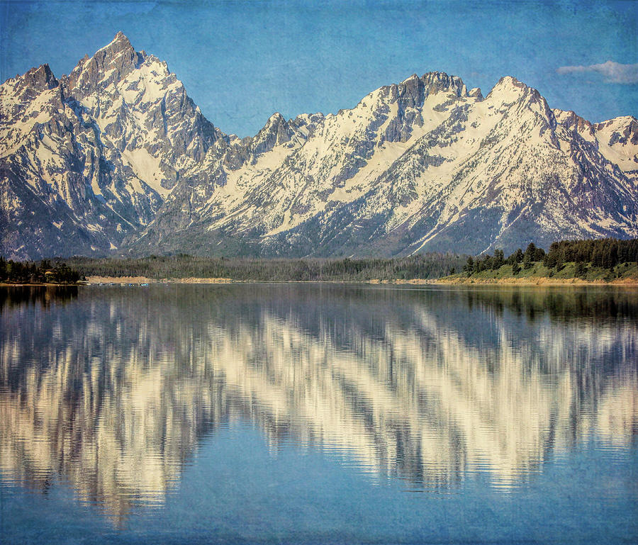 Textured Teton Reflection Photograph by Dan Sproul