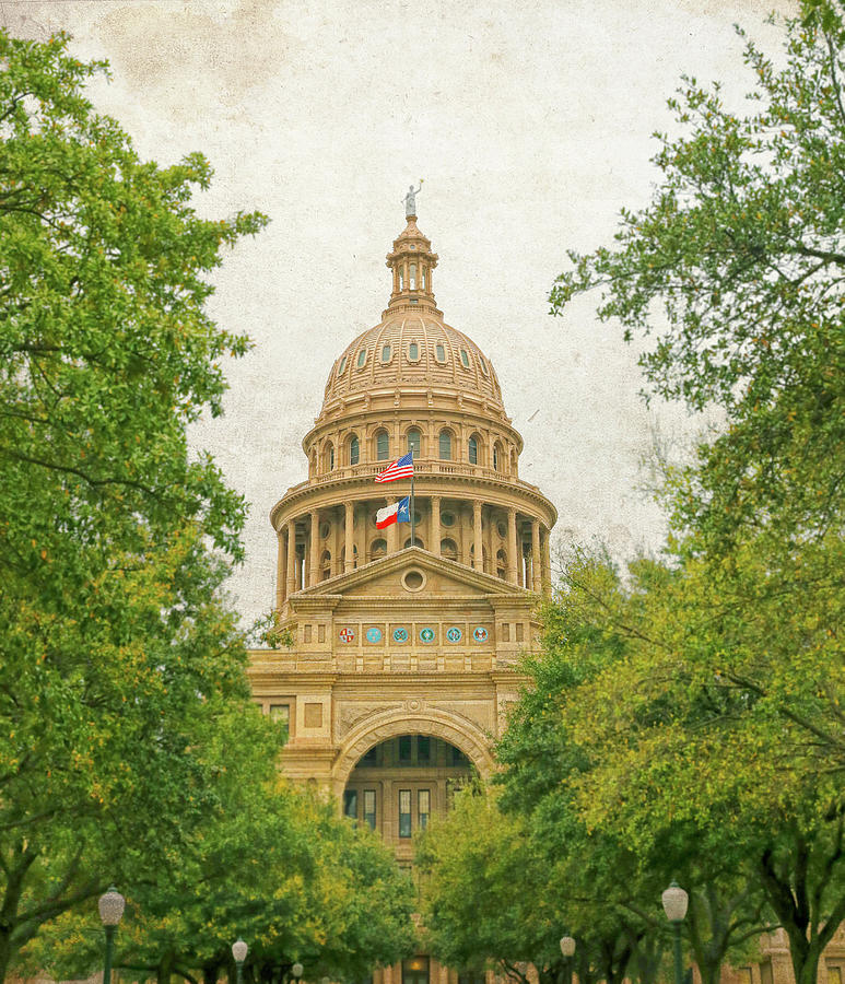 Textured Texas Capitol Building Photograph by Dan Sproul