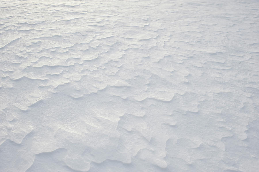 Textures in windblown snow Photograph by David L Moore