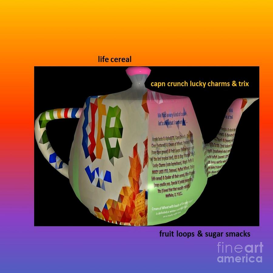 Th14 Teapot Letter Life Cereal Photograph