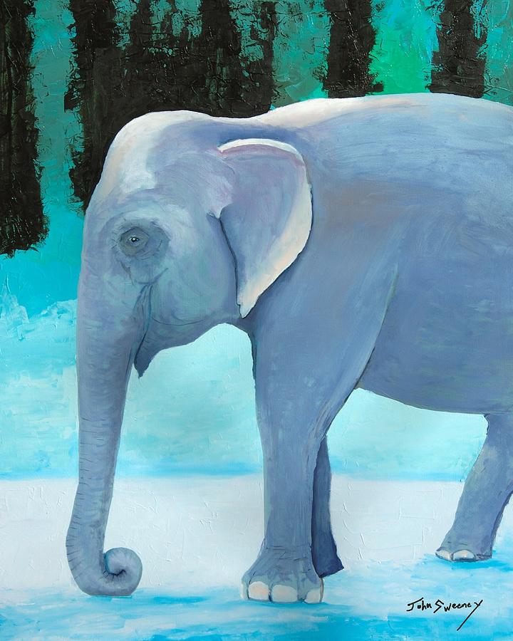 Thai Elephant Painting by John Sweeney