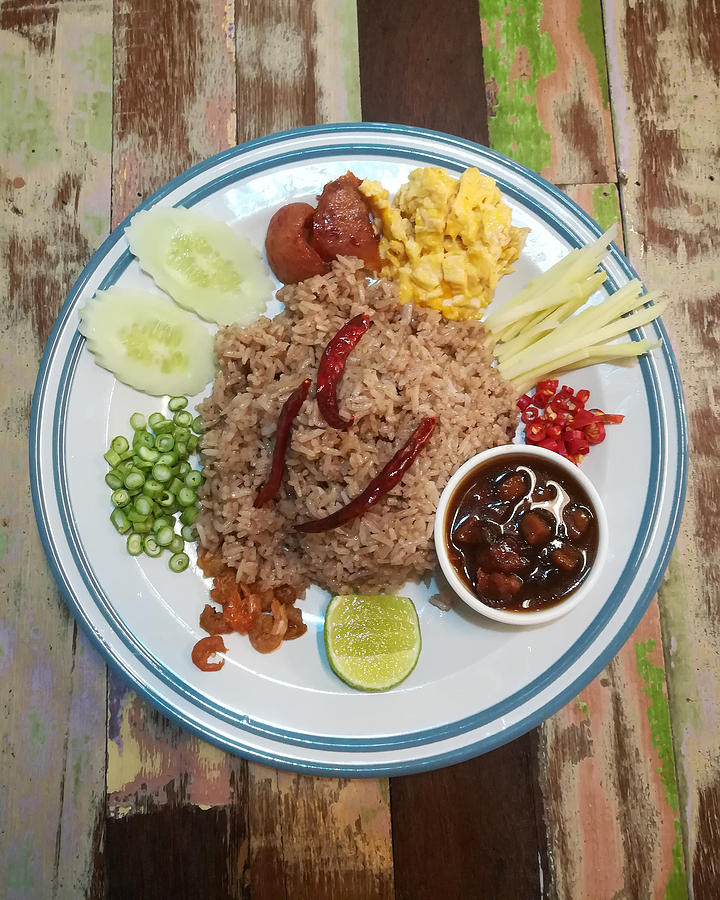 Thai Fried Rice With Shrimp Paste (Khao Kluk Kapi) Photograph by Lifeispixels