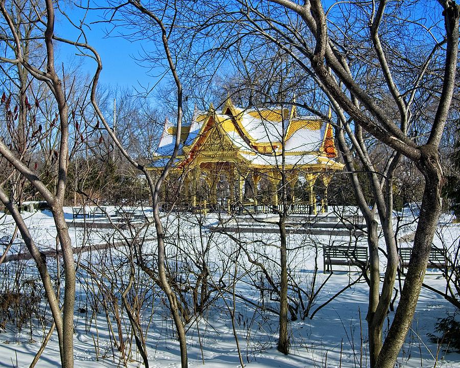 Thai Pavillon Winter - Madison - Wisconsin Photograph by Steven Ralser
