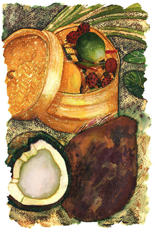 Thai Produce Drawing by Tess Stone