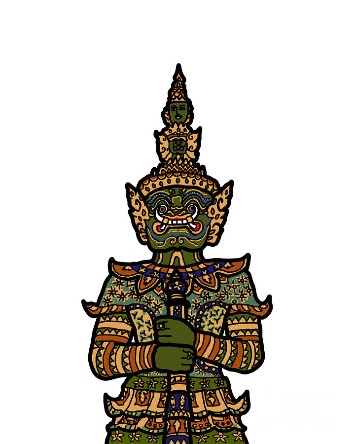 Thai Yaksha or Yaksa is a demon giant and a guardian of the gate at Wat ...