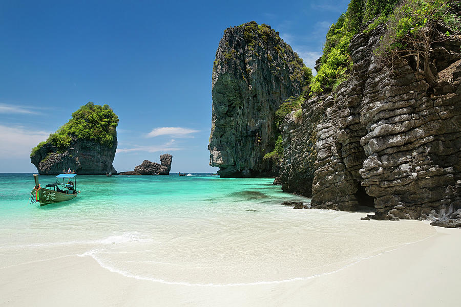 Thailand - Nui Bay on Koh Phi Phi Don Island Photograph by Olivier Parent