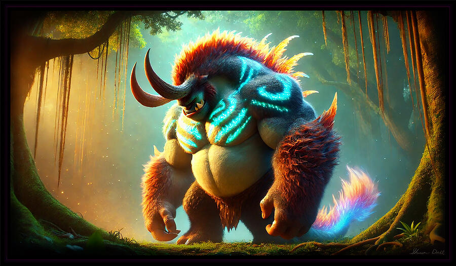 Thalgron the Embered Mammoth Digital Art by Shawn Dall Thalgron the Embered Mammoth Digital Art by Shawn Dall