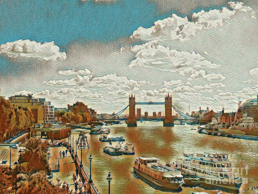 Thames River Spectacular Mixed Media