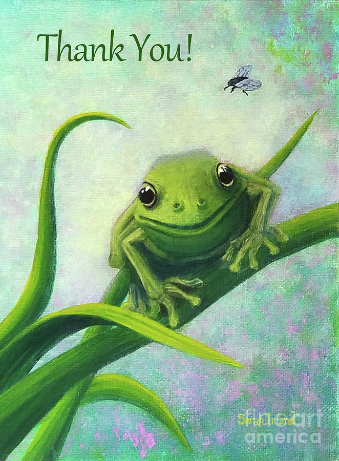Thank You - Bruces Frog Painting by Sarah Irland