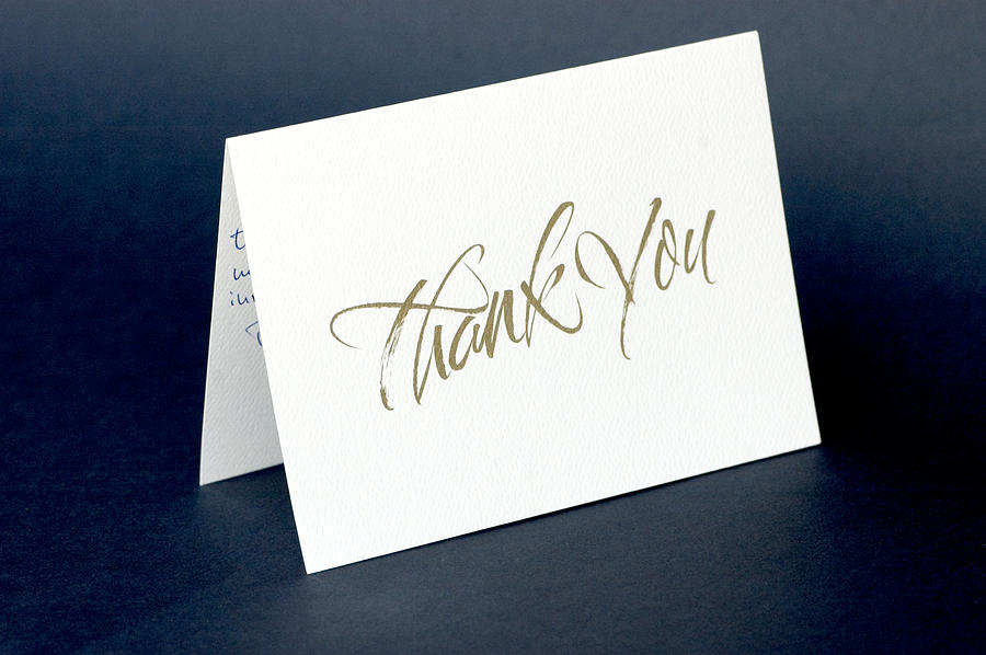 Thank you card Photograph by Rmax