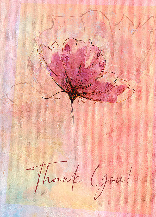 Thank You Flower 1 Digital Art by Terry Davis
