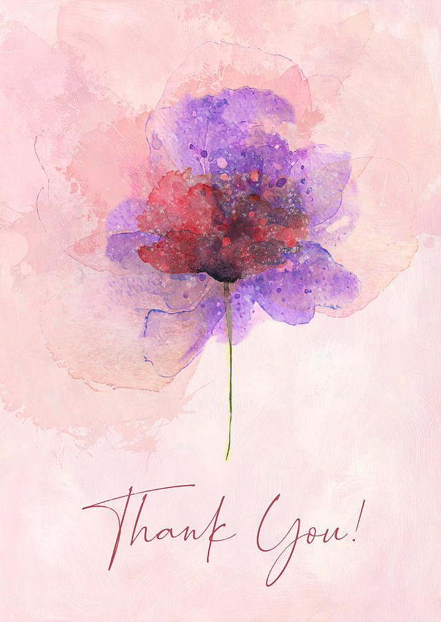Thank You Flower 3 Digital Art by Terry Davis