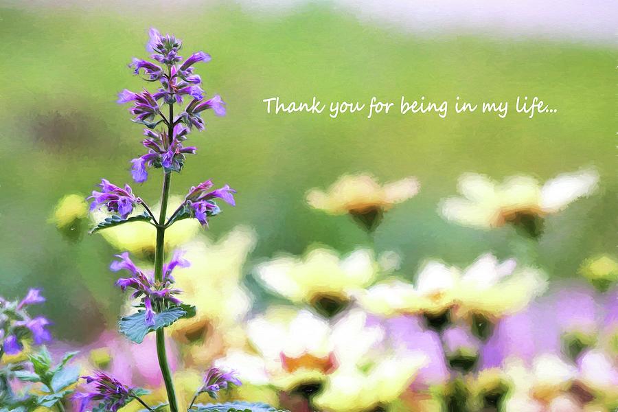 Thank You For Being In My Life  Photograph by Carol Montoya