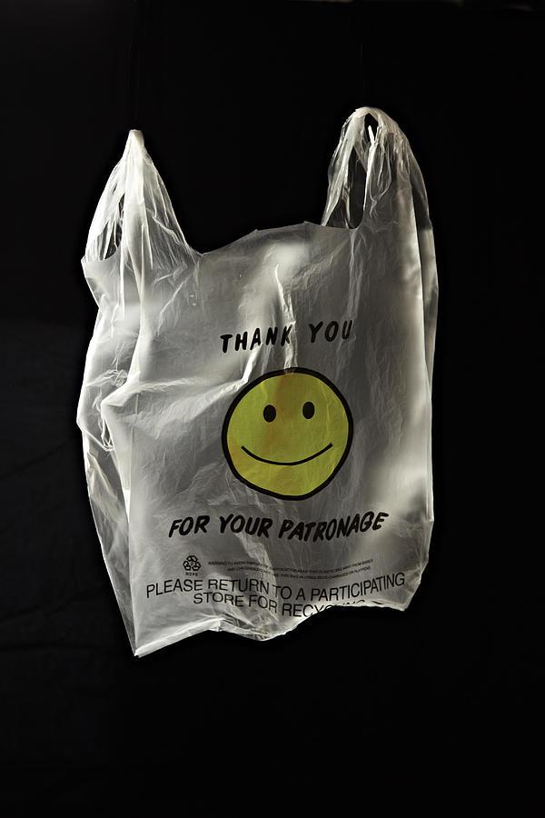 Thank You For Your Patronage plastic shopping bag Photograph by Shana Novak