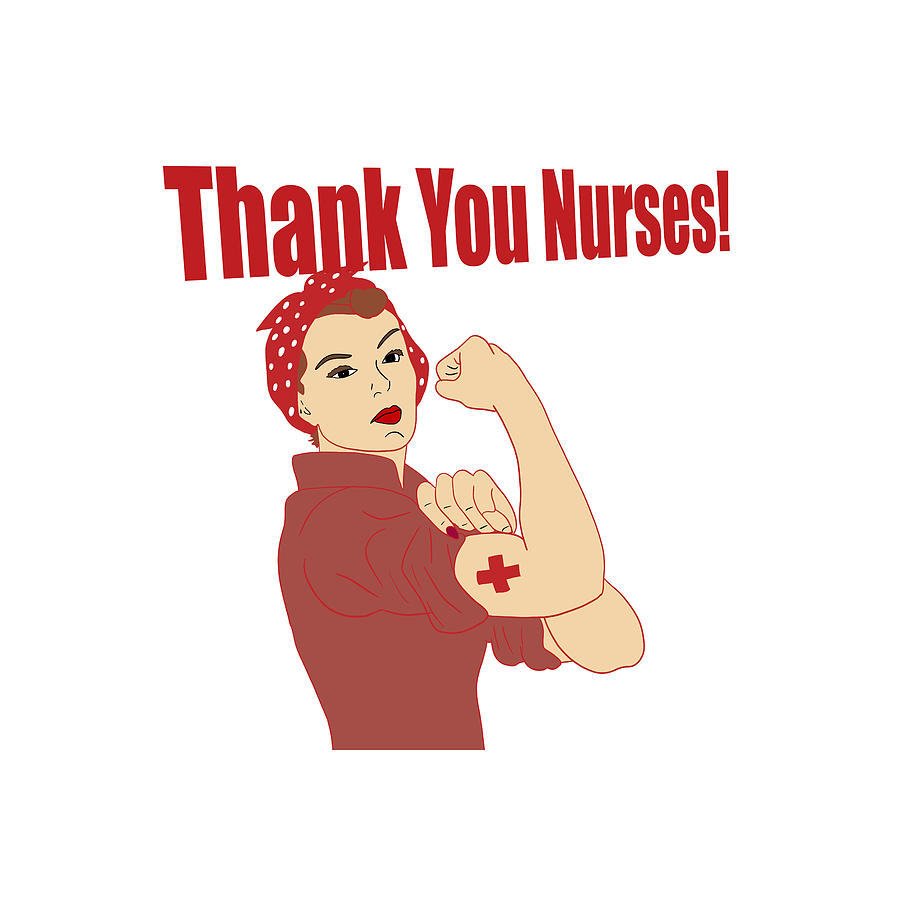 Thank You Nurses Gifts Drawing by Aaron Geraud