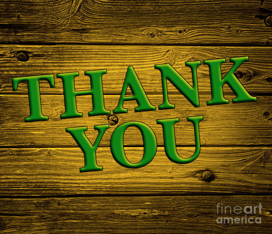 THANK YOU Rustic Weathered Wood 10 Digital Art by Lone Palm Studio ...