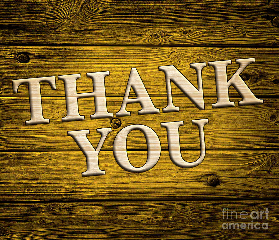 Thank You Rustic Weathered Wood 5 Digital Art By John C Stephens 