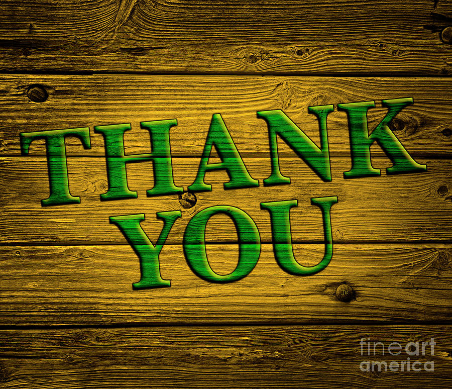 THANK YOU Rustic Weathered Wood 9 Digital Art by Lone Palm Studio ...