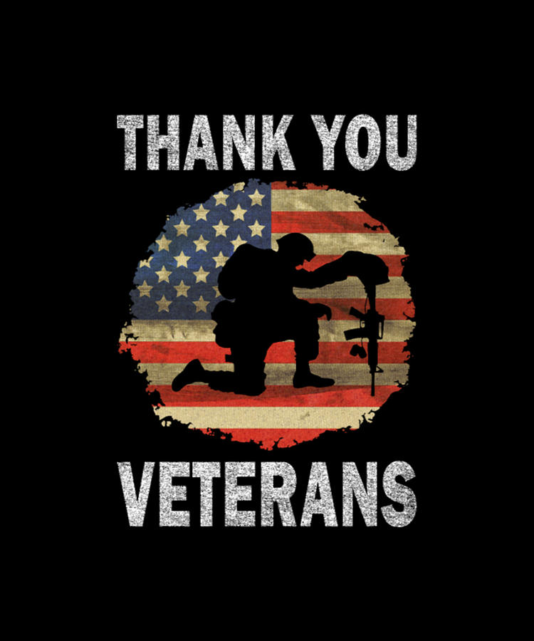 Thank You Veterans, Veterans Day Vintage Digital Art By Tinh Tran Le ...