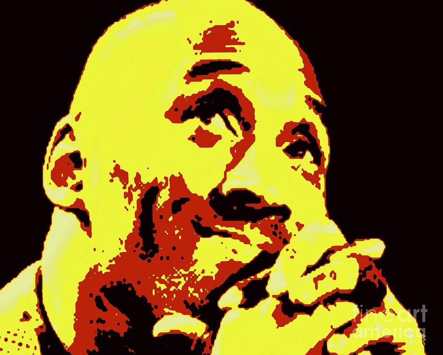 Kobe Bryant Painting - Thankful Kobe by Jack Bunds Kobe Bryant Painting - Thankful Kobe by Jack Bunds