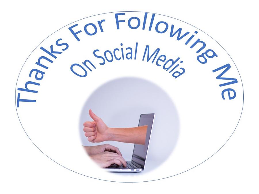 Social Media Mixed Media - Thanks For Following Me  by Nancy Ayanna Wyatt
