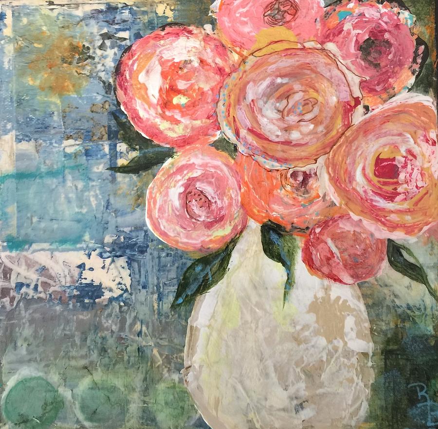 Thanks For The Flowers Mixed Media By Renee Buchanan - Fine Art America