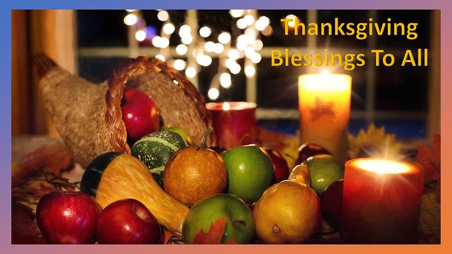 Thanksgiving Blessings Mixed Media by Nancy Ayanna Wyatt