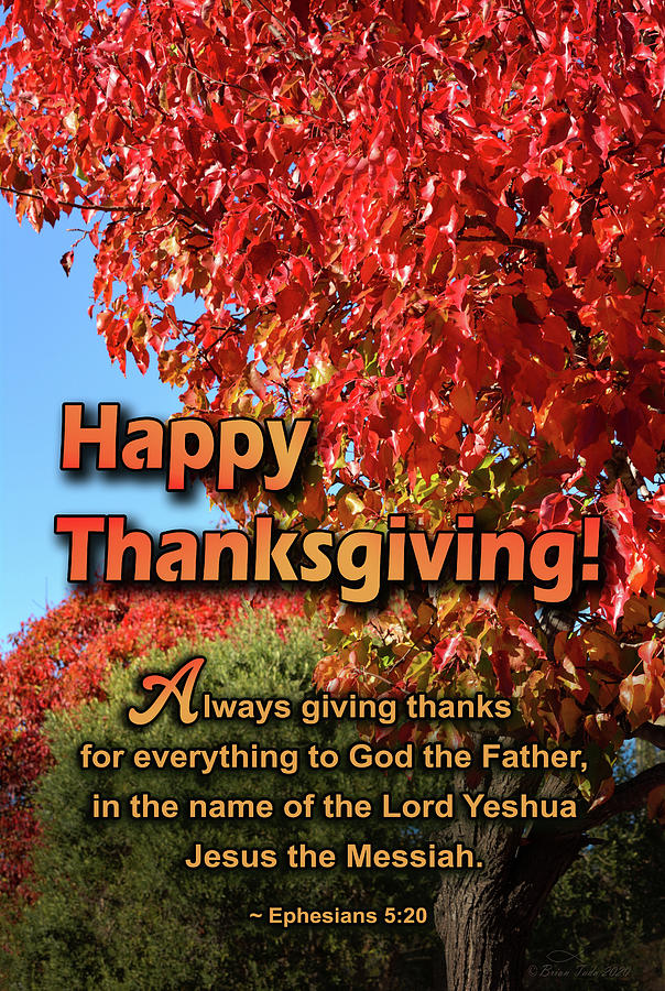 Thanksgiving Card, Ephesians 5 Photograph