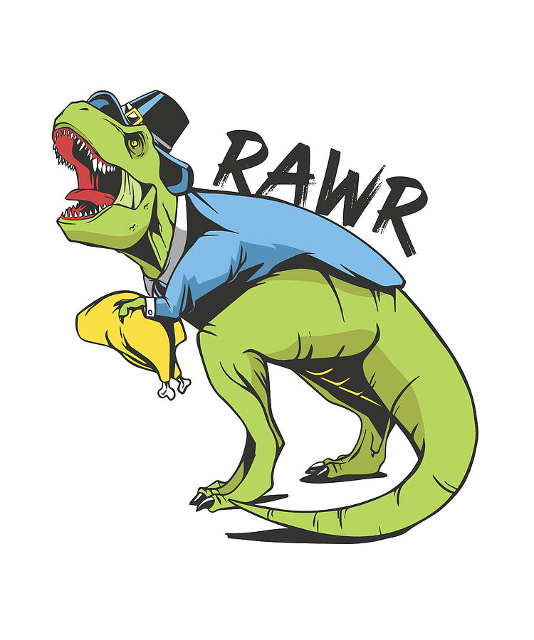 Thanksgiving Dinosaur T-Rex Turkey Rawr Kids Gifts for Boy T-Shirt
