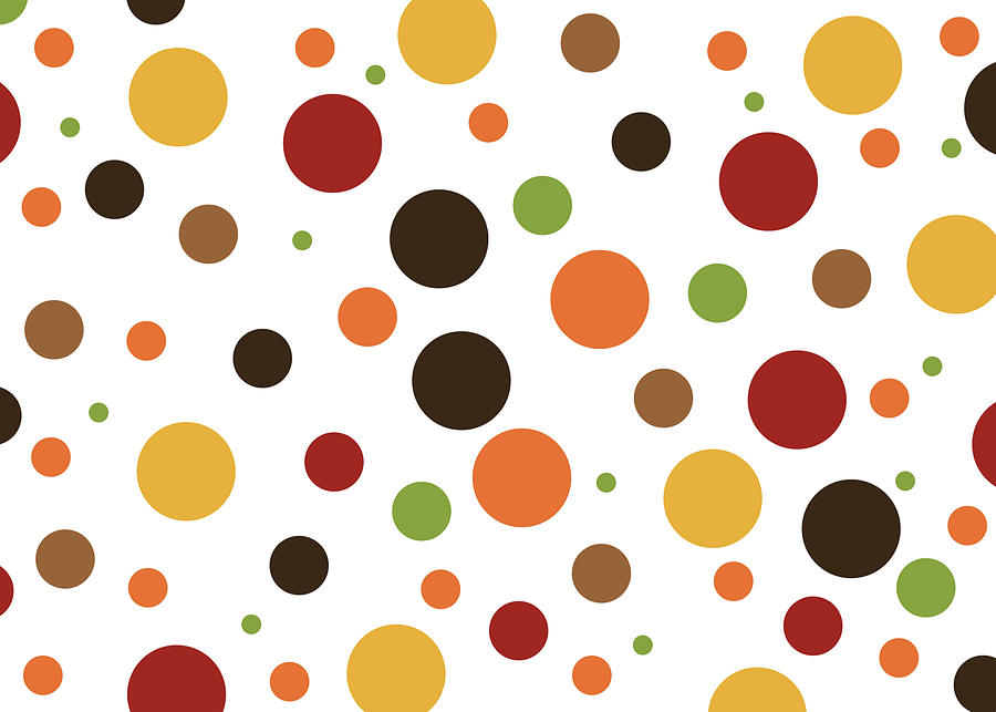 Thanksgiving Polka Dots Digital Art by Amelia Pearn