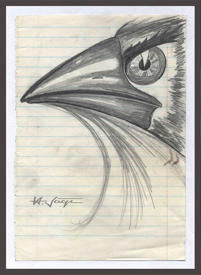 That  Bird. . .   Drawing by Hartmut Jager