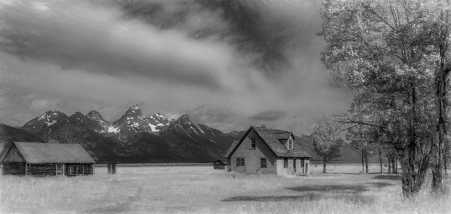That Mormon Row Charm, Infrared Version Photograph by Marcy Wielfaert