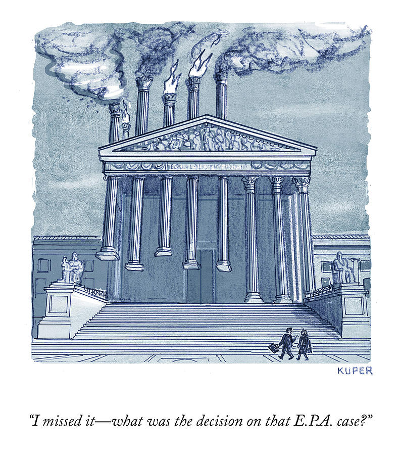 That Scotus EPA Case Drawing by Peter Kuper