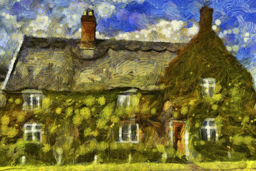 Thatched Cottage Van Gogh Photograph